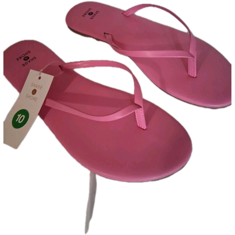 Shade & Shore Cali Pink Flip Flop Sandals Women Size‎ 10 NEW With Tags - Picture 2 of 6